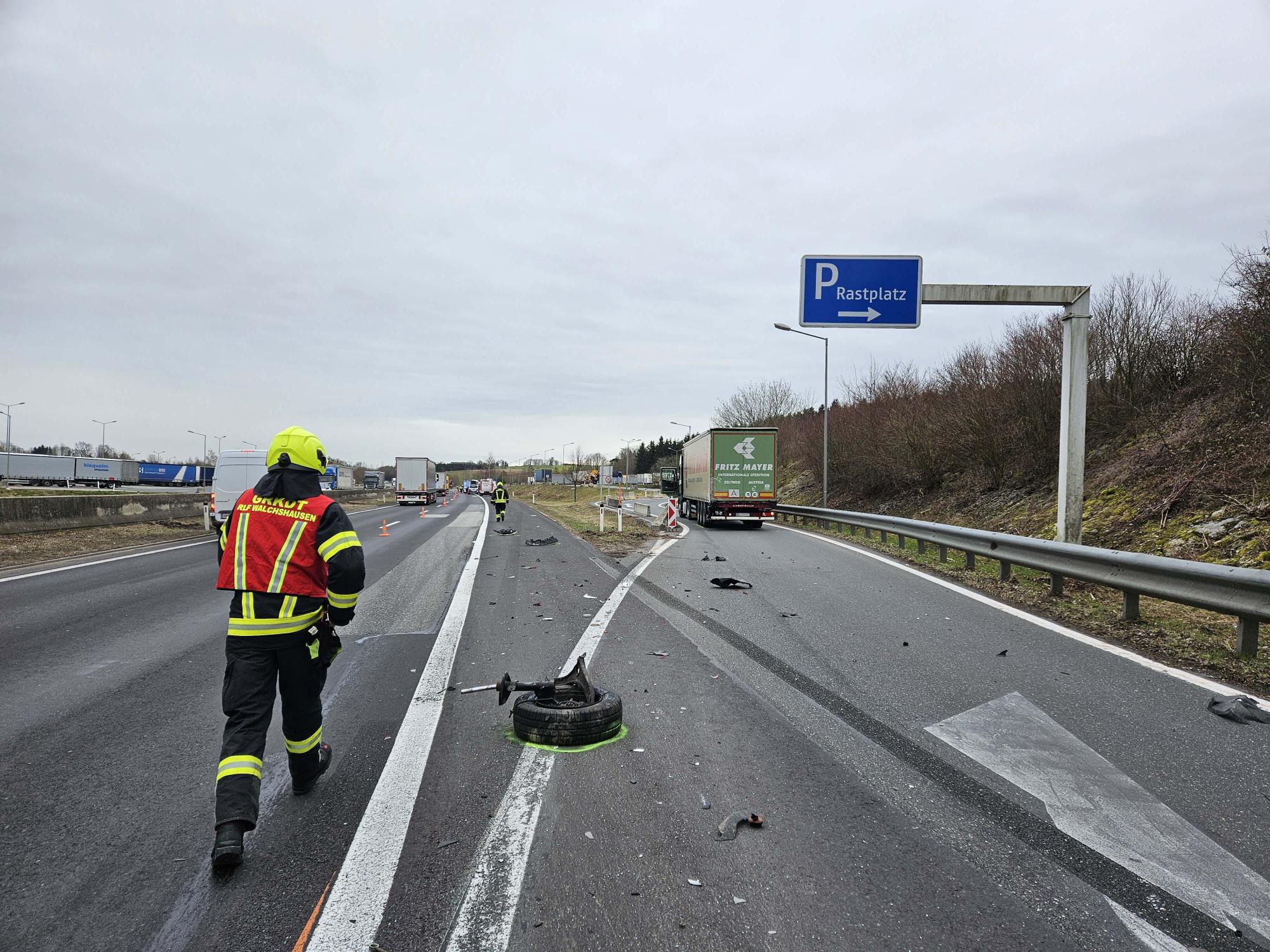 Verkehrsunfall auf der A8